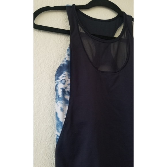 Lululemon Athletic Mesh With Me Tank Top Navy Blue Lake - Picture 8 of 16